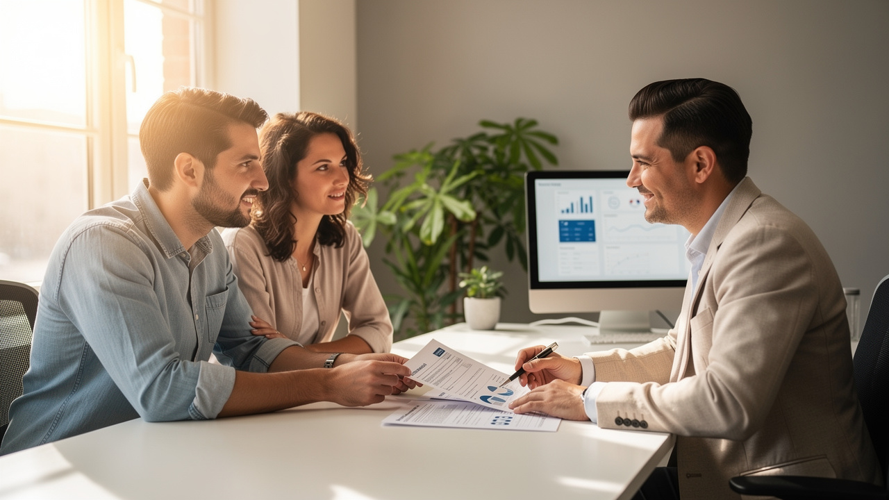 Conseiller expliquant des options de financement automobile