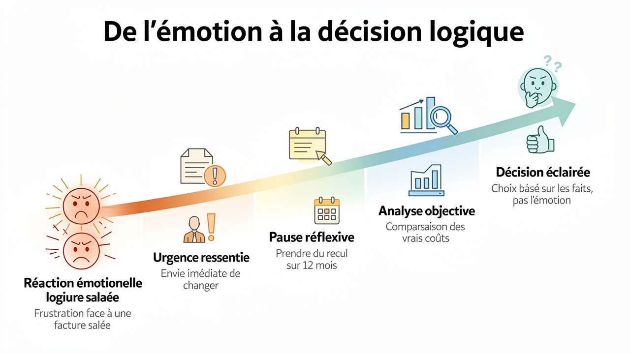Passage de l'émotion à la logique dans la décision
