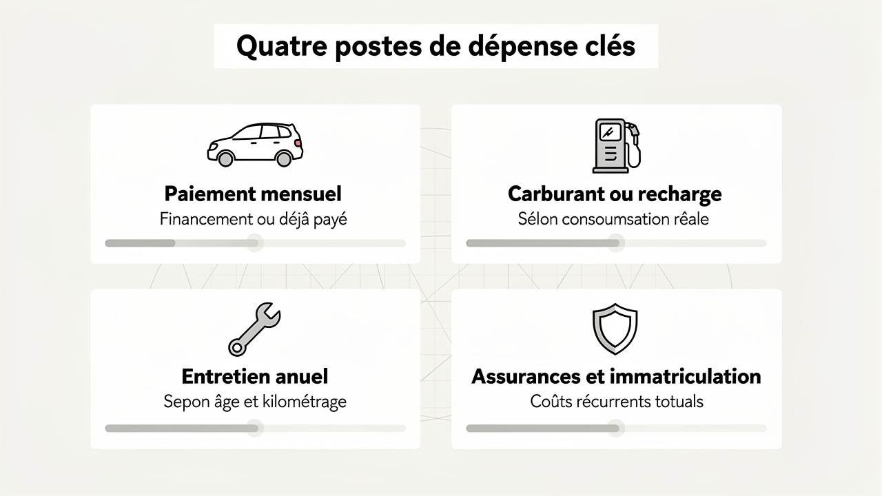 Les quatre postes clés de dépense automobile